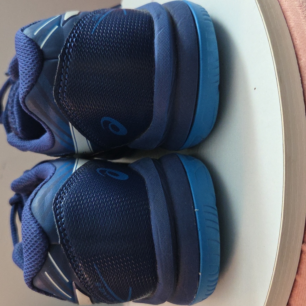 Asics Kids Gel Game Navy and Blue Sneakers size 4.5 - Picture 5 of 7